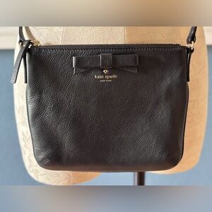 Kate Spade Court Bow Tenley Black Leather Crossbody